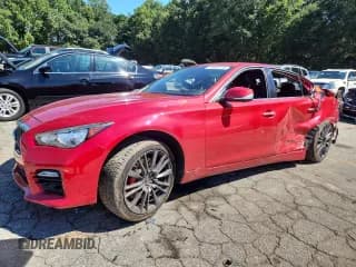 ✅ 2017 Infiniti Q50 Red Sport 400 • VIN: JN1FV7ARXHM871674 • Лот: 70320715. Опубликован ранее на Copart с пробегом 56 637 миль. Бесплатный доступ к архиву аукционных продаж из США и подробный отчёт об истории автомобиля на DreamBid. Изображение 1.
