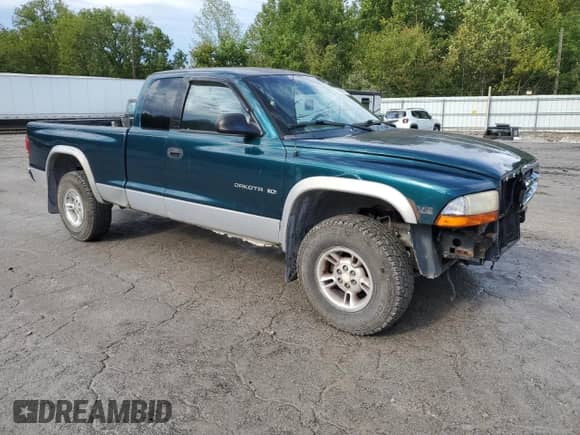 1999 Dodge Dakota SLT with VIN 1B7GG22Y1XS285749, listed as a Copart auction lot 73038674 with 153,048 mi miles and Salvage title. Bid and sale history available at DreamBid. Image 4.