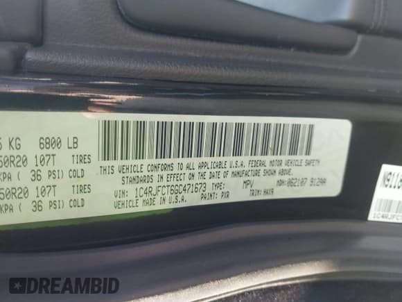 ✅ 2016 Jeep Grand Cherokee Overland • VIN: 1C4RJFCT6GC471673 • Lot: 40584190. Listed on IAAI with 128,482 mi. Free auction sales archive from the USA and detailed vehicle history report at DreamBid. Image 9.