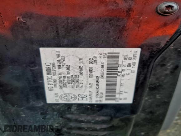 ✅ 2010 Ford Ranger XLT • VIN: 1FTKR4EE2APA55696 • Lot: 94452655. Listed on Copart with 180,375 mi. Free auction sales archive from the USA and detailed vehicle history report at DreamBid. Image 12.