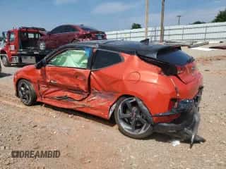 2019 Hyundai Veloster Turbo with VIN KMHTH6AB8KU004409, listed as a Copart auction lot 58116774 with 35,500 mi miles and Salvage title. Bid and sale history available at DreamBid. Image 2.