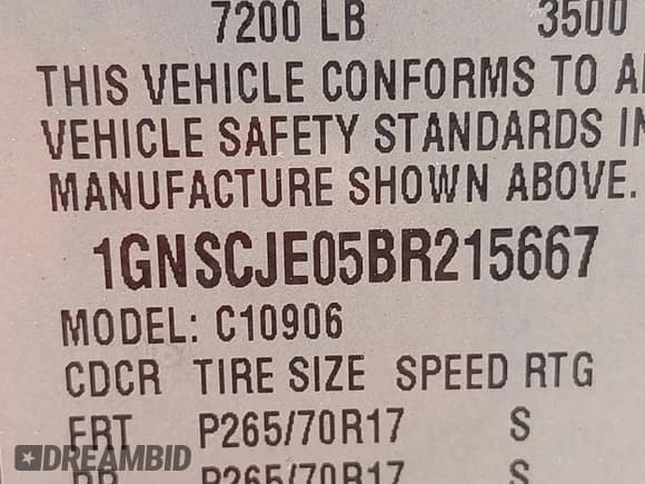 ✅ 2011 Chevrolet Suburban LT • VIN: 1GNSCJE05BR215667 • Lot: 42542649. Wystawiony na IAAI z przebiegiem 136 902 mil. Bezpłatny archiwum sprzedaży aukcyjnych z USA i szczegółowy raport historii pojazdu na DreamBid. Zdjęcie 9.