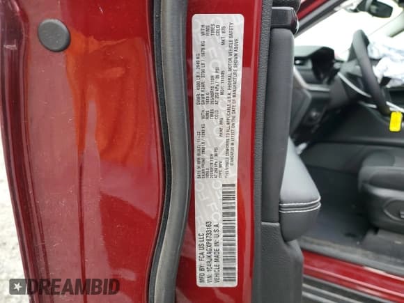 ✅ 2023 Jeep Grand Cherokee Altitude • VIN: 1C4RJKAGXP8733163 • Lot: 89559465. Listed on Copart with 34,220 mi. Free auction sales archive from the USA and detailed vehicle history report at DreamBid. Image 13.