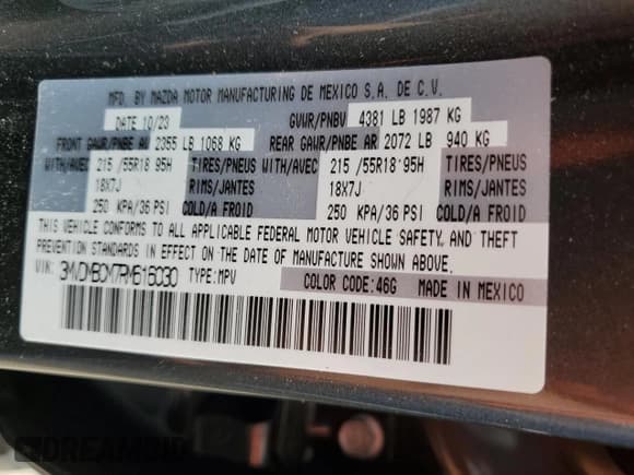 ✅ 2024 Mazda CX-30 S Preferred • VIN: 3MVDMBCM7RM616030 • Lot: 58412725. Listed on Copart with 18,443 mi. Free auction sales archive from the USA and detailed vehicle history report at DreamBid. Image 12.