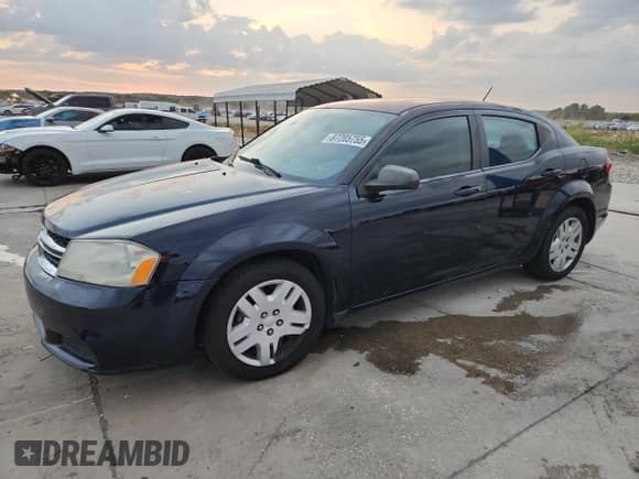 2014 Dodge Avenger SE with VIN 1C3CDZAB5EN225129, listed as a Copart auction lot 87205755 with 96,373 mi miles and Salvage title. Bid and sale history available at DreamBid. Image 1.