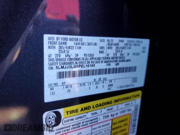 ✅ 2023 Lincoln Navigator Reserve • VIN: 5LMJJ3LG6PEL16195 • Lot: 82288124. Wystawiony na Copart z przebiegiem 23 021 mil. Bezpłatny archiwum sprzedaży aukcyjnych z USA i szczegółowy raport historii pojazdu na DreamBid. Zdjęcie 13.