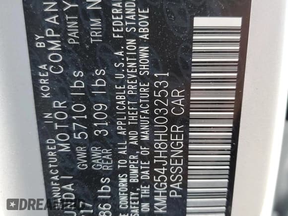 ✅ 2017 Genesis G90 Ultimate • VIN: KMHG54JH8HU032531 • Лот: 55170875. Опубликован ранее на Copart с пробегом 43 109 миль. Бесплатный доступ к архиву аукционных продаж из США и подробный отчёт об истории автомобиля на DreamBid. Изображение 12.