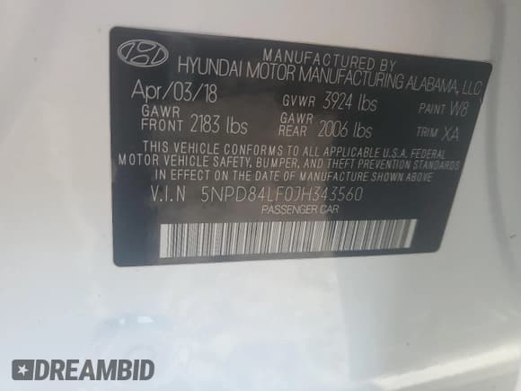 ✅ 2018 Hyundai Elantra SEL • VIN: 5NPD84LF0JH343560 • Лот: 89478055. Опубликован ранее на Copart с пробегом 115 486 миль. Бесплатный доступ к архиву аукционных продаж из США и подробный отчёт об истории автомобиля на DreamBid. Изображение 12.