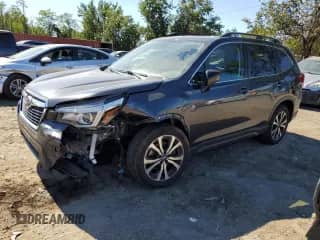 2019 Subaru Forester Limited z VIN JF2SKASCXKH470249, wystawiony jako Copart lot #84358755 z przebiegiem 43 431 mil mil oraz Szkoda całkowita • Salvage title. Historia ofert i sprzedaży dostępna na DreamBid. Obrazek 1.