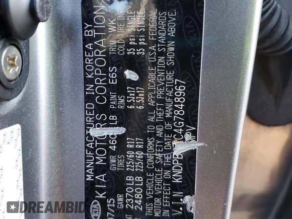 ✅ 2016 Kia Sportage LX • VIN: KNDPBCAC4G7848967 • Lot: 82707935. Wystawiony na Copart z przebiegiem 133 750 mil. Bezpłatny archiwum sprzedaży aukcyjnych z USA i szczegółowy raport historii pojazdu na DreamBid. Zdjęcie 13.