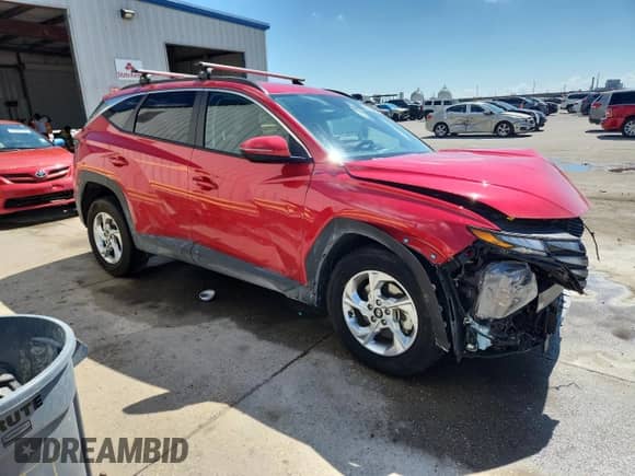 2023 Hyundai Tucson SEL with VIN 5NMJBCAE5PH238785, listed as a Copart auction lot 81194915 with 23,246 mi miles and Salvage title. Bid and sale history available at DreamBid. Image 4.