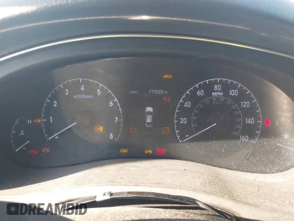 2012 Hyundai Genesis 4.6L with VIN KMHGC4DF5CU207343, listed as a IAAI auction lot 43236334 with 77,533 mi miles and . Bid and sale history available at DreamBid. Image 7.