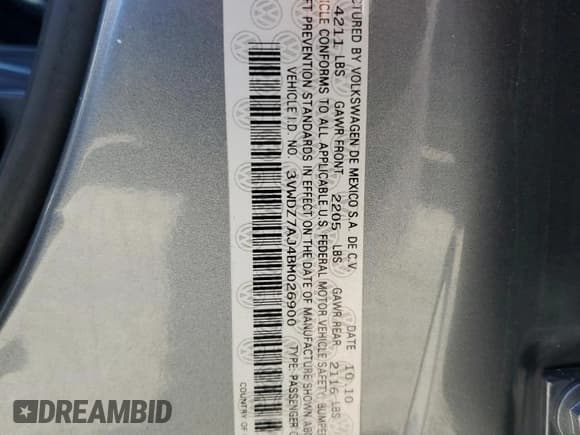 ✅ 2011 Volkswagen Jetta SE • VIN: 3VWDZ7AJ4BM026900 • Lot: 89992215. Wystawiony na Copart z przebiegiem 162 853 mil. Bezpłatny archiwum sprzedaży aukcyjnych z USA i szczegółowy raport historii pojazdu na DreamBid. Zdjęcie 12.