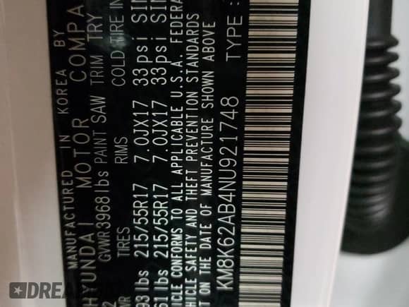 2022 Hyundai Kona SEL with VIN KM8K62AB4NU921748, listed as a Copart auction lot 72295932 with 3,046 mi miles and . Bid and sale history available at DreamBid. Image 13.