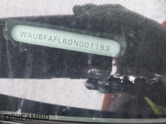 ✅ 2016 Audi A4 Premium • VIN: WAUBFAFL6GN001193 • Lot: 43790086. Listed on IAAI with 96,017 mi. Free auction sales archive from the USA and detailed vehicle history report at DreamBid. Image 17.