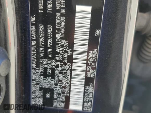 ✅ 2016 Lexus RX 350 • VIN: 2T2BZMCA0GC004250 • Lot: 58784455. Listed on Copart with 93,662 mi. Free auction sales archive from the USA and detailed vehicle history report at DreamBid. Image 14.