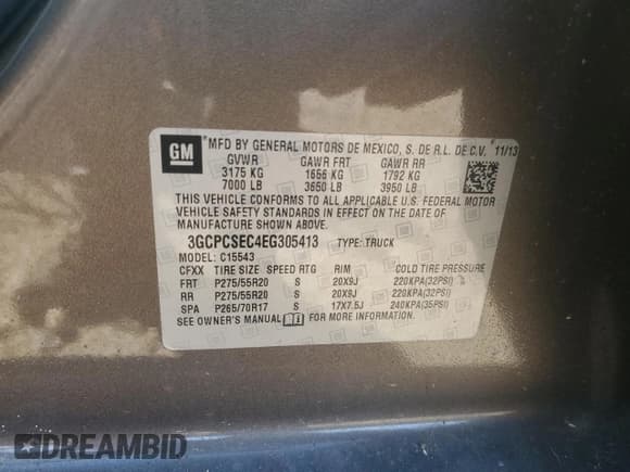 ✅ 2014 Chevrolet Silverado 1500 LTZ • VIN: 3GCPCSEC4EG305413 • Lot: 90293035. Wystawiony na Copart z przebiegiem 118 865 mil. Bezpłatny archiwum sprzedaży aukcyjnych z USA i szczegółowy raport historii pojazdu na DreamBid. Zdjęcie 12.