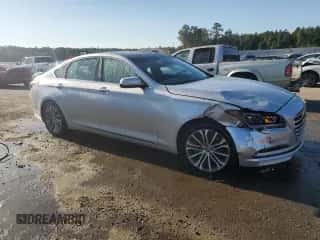 2015 Hyundai Genesis 3.8L z VIN KMHGN4JE5FU089563, wystawiony jako Copart lot #75434424 z przebiegiem 78 978 mil mil oraz Szkoda całkowita • Salvage title. Historia ofert i sprzedaży dostępna na DreamBid. Obrazek 4.