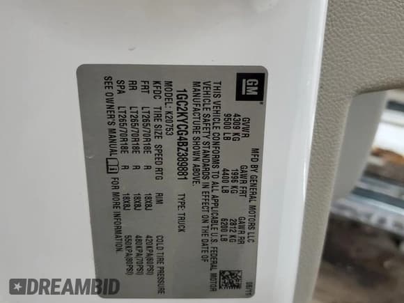 ✅ 2011 Chevrolet Silverado 2500HD LTZ • VIN: 1GC2KYCG4BZ389881 • Lot: 51113625. Listed on Copart with 181,452 mi. Free auction sales archive from the USA and detailed vehicle history report at DreamBid. Image 12.