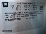 ✅ 2015 Chevrolet Volt • VIN: 1G1RB6E4XFU110211 • Lot: 80226824. Wystawiony na Copart z przebiegiem 46 889 mil. Bezpłatny archiwum sprzedaży aukcyjnych z USA i szczegółowy raport historii pojazdu na DreamBid. Zdjęcie 13.