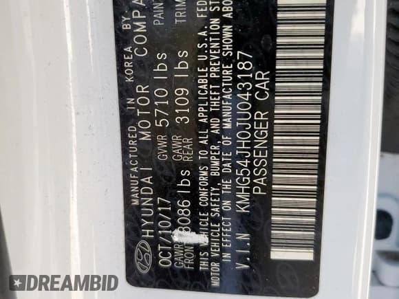 ✅ 2018 Genesis G90 Ultimate • VIN: KMHG54JH0JU043187 • Lot: 83807845. Listed on Copart with 71,140 mi. Free auction sales archive from the USA and detailed vehicle history report at DreamBid. Image 13.