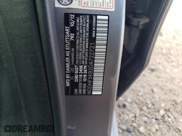 ✅ 2013 Mercedes-Benz E 350 Luxury • VIN: WDDHF5KB2DA722721 • Лот: 81829345. Опубликован ранее на Copart с пробегом 127 069 миль. Бесплатный доступ к архиву аукционных продаж из США и подробный отчёт об истории автомобиля на DreamBid. Изображение 12.