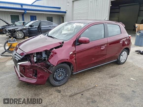 ✅ 2024 Mitsubishi Mirage ES • VIN: ML32AUHJ0RH013388 • Lot: 94389285. Listed on Copart with 28,679 mi. Free auction sales archive from the USA and detailed vehicle history report at DreamBid. Image 1.