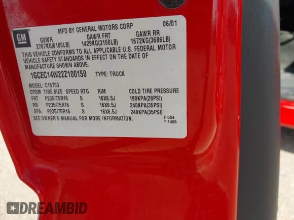 ✅ 2002 Chevrolet Silverado 1500 • VIN: 1GCEC14W22Z100150 • Lot: 43317354. Wystawiony na IAAI z przebiegiem 162 405 mil. Bezpłatny archiwum sprzedaży aukcyjnych z USA i szczegółowy raport historii pojazdu na DreamBid. Zdjęcie 9.