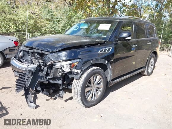 ✅ 2017 Infiniti QX80 • VIN: JN8AZ2NE1H9154741 • Lot: 43524999. Listed on IAAI with 143,004 mi. Free auction sales archive from the USA and detailed vehicle history report at DreamBid. Image 2.