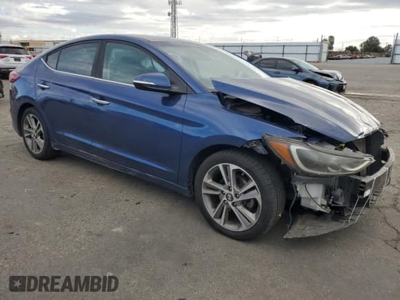 ✅ 2017 Hyundai Elantra Limited • VIN: 5NPD84LF6HH054385 • Lot: 85195135. Listed on Copart with 110,487 mi. Free auction sales archive from the USA and detailed vehicle history report at DreamBid. Image 4.