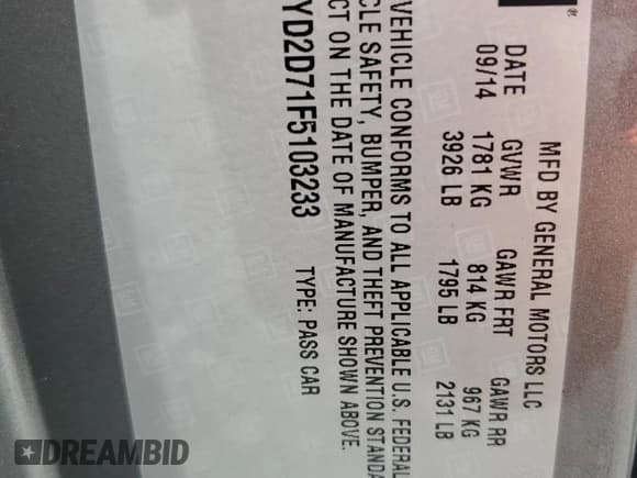 ✅ 2015 Chevrolet Corvette 2LT • VIN: 1G1YD2D71F5103233 • Lot: 63937275. Wystawiony na Copart z przebiegiem 37 601 mil. Bezpłatny archiwum sprzedaży aukcyjnych z USA i szczegółowy raport historii pojazdu na DreamBid. Zdjęcie 12.