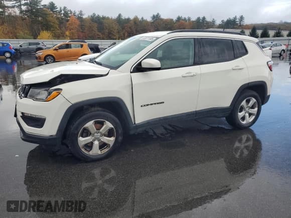 ✅ 2018 Jeep Compass Latitude • VIN: 3C4NJDBB2JT485481 • Лот: 87071105. Опубликован ранее на Copart с пробегом Не указан. Бесплатный доступ к архиву аукционных продаж из США и подробный отчёт об истории автомобиля на DreamBid. Изображение 1.