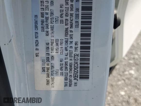 ✅ 2012 Mazda CX-7 i Touring • VIN: JM3ER2CM2C0416732 • Lot: 71158565. Wystawiony na Copart z przebiegiem 76 005 mil. Bezpłatny archiwum sprzedaży aukcyjnych z USA i szczegółowy raport historii pojazdu na DreamBid. Zdjęcie 12.