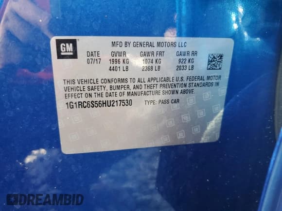 ✅ 2017 Chevrolet Volt LT • VIN: 1G1RC6S56HU217530 • Лот: 91652505. Опубликован ранее на Copart с пробегом 83 909 миль. Бесплатный доступ к архиву аукционных продаж из США и подробный отчёт об истории автомобиля на DreamBid. Изображение 12.