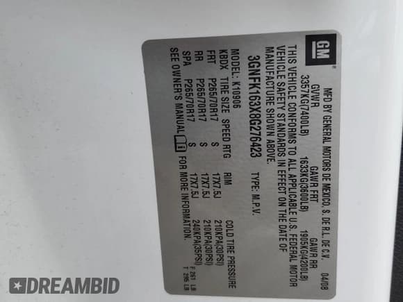 ✅ 2008 Chevrolet Suburban 3LT • VIN: 3GNFK163X8G276423 • Lot: 69371624. Wystawiony na Copart z przebiegiem 200 903 mil. Bezpłatny archiwum sprzedaży aukcyjnych z USA i szczegółowy raport historii pojazdu na DreamBid. Zdjęcie 15.