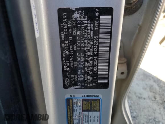 ✅ 2017 Hyundai Tucson SE • VIN: KM8J3CA45HU342395 • Лот: 82367645. Опубликован ранее на Copart с пробегом 128 548 миль. Бесплатный доступ к архиву аукционных продаж из США и подробный отчёт об истории автомобиля на DreamBid. Изображение 14.