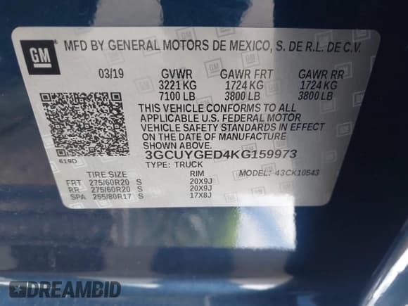 ✅ 2019 Chevrolet Silverado 1500 LTZ • VIN: 3GCUYGED4KG159973 • Lot: 41210958. Wystawiony na IAAI z przebiegiem 32 046 mil. Bezpłatny archiwum sprzedaży aukcyjnych z USA i szczegółowy raport historii pojazdu na DreamBid. Zdjęcie 9.