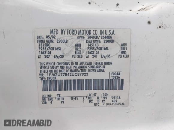 ✅ 2002 Ford Explorer Sport Trac Value • VIN: 1FMZU77E42UC87923 • Лот: 42873286. Опубликован ранее на IAAI с пробегом 230 110 миль. Бесплатный доступ к архиву аукционных продаж из США и подробный отчёт об истории автомобиля на DreamBid. Изображение 9.