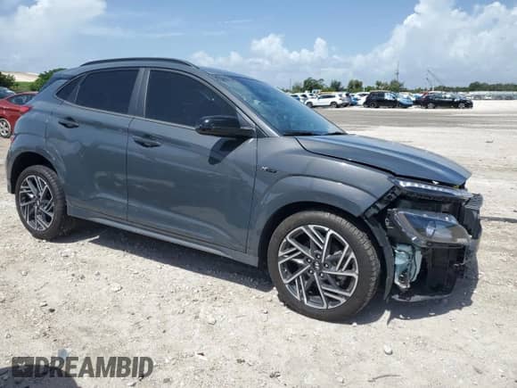 ✅ 2023 Hyundai Kona N Line • VIN: KM8K33A36PU993156 • Lot: 63763705. Listed on Copart with 9,330 mi. Free auction sales archive from the USA and detailed vehicle history report at DreamBid. Image 4.