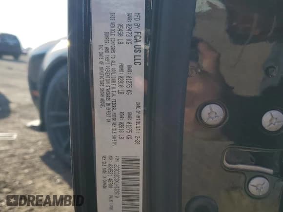 ✅ 2020 Dodge Challenger SRT Hellcat Widebody • VIN: 2C3CDZC9XLH132610 • Lot: 48804755. Wystawiony na Copart z przebiegiem 19 298 mil. Bezpłatny archiwum sprzedaży aukcyjnych z USA i szczegółowy raport historii pojazdu na DreamBid. Zdjęcie 15.