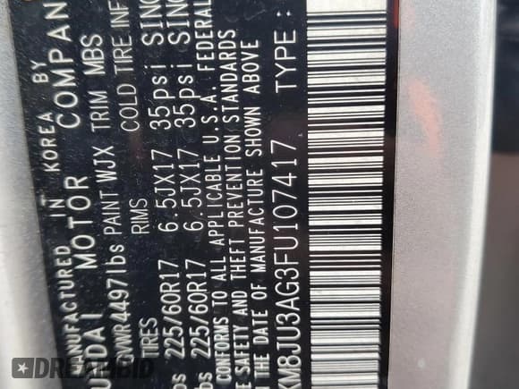 ✅ 2015 Hyundai Tucson SE • VIN: KM8JU3AG3FU107417 • Lot: 90243845. Listed on Copart with 84,646 mi. Free auction sales archive from the USA and detailed vehicle history report at DreamBid. Image 14.