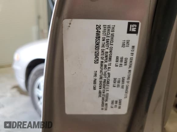 ✅ 2003 Buick Regal LS • VIN: 2G4WB52K931204753 • Lot: 64142365. Listed on Copart with 118,581 mi. Free auction sales archive from the USA and detailed vehicle history report at DreamBid. Image 12.