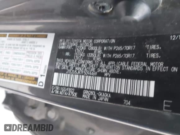 ✅ 2015 Toyota 4Runner SR5 • VIN: JTEZU5JR7F5094469 • Lot: 43757922. Wystawiony na IAAI z przebiegiem 143 426 mil. Bezpłatny archiwum sprzedaży aukcyjnych z USA i szczegółowy raport historii pojazdu na DreamBid. Zdjęcie 9.