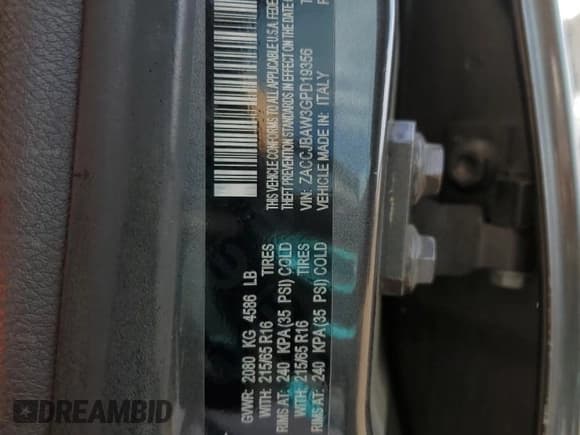 ✅ 2016 Jeep Renegade Sport • VIN: ZACCJBAW3GPD19356 • Lot: 80250625. Listed on Copart with 146,780 mi. Free auction sales archive from the USA and detailed vehicle history report at DreamBid. Image 12.