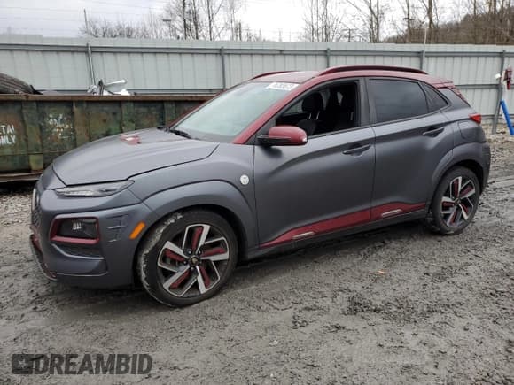 ✅ 2019 Hyundai Kona Ultimate • VIN: KM8K53A53KU312620 • Лот: 76283573. Опубликован ранее на Copart с пробегом 72 147 миль. Бесплатный доступ к архиву аукционных продаж из США и подробный отчёт об истории автомобиля на DreamBid. Изображение 1.