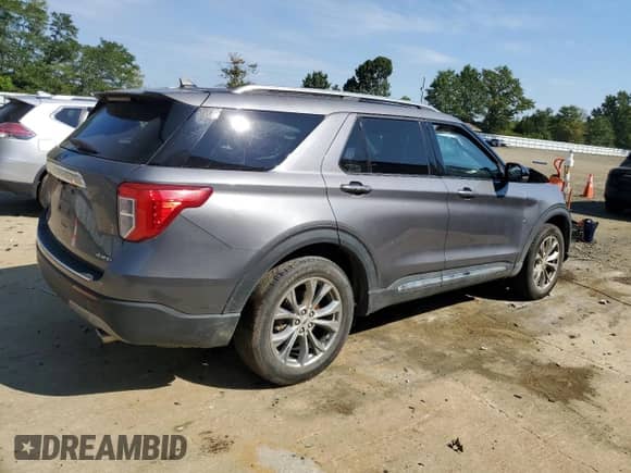 2021 Ford Explorer Limited with VIN 1FMSK8FH3MGB52538, listed as a Copart auction lot 80345475 with Not provided miles and Salvage title. Bid and sale history available at DreamBid. Image 3.