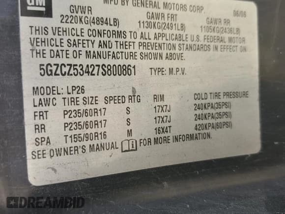 ✅ 2007 Saturn VUE V6 • VIN: 5GZCZ53427S800861 • Lot: 61335625. Wystawiony na Copart z przebiegiem 213 903 mil. Bezpłatny archiwum sprzedaży aukcyjnych z USA i szczegółowy raport historii pojazdu na DreamBid. Zdjęcie 14.
