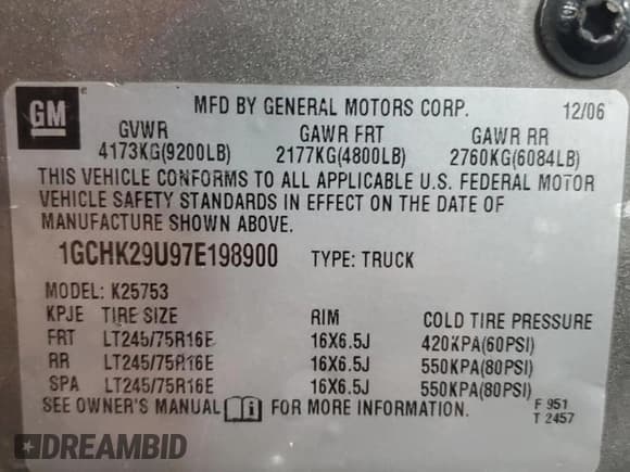 ✅ 2007 Chevrolet Silverado 2500HD Work Truck • VIN: 1GCHK29U97E198900 • Lot: 88054385. Listed on Copart with 177,915 mi. Free auction sales archive from the USA and detailed vehicle history report at DreamBid. Image 13.