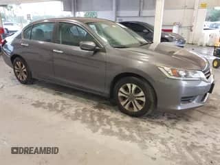 2014 Honda Accord LX with VIN 1HGCR2F30EA006545, listed as a IAAI auction lot 43375091 with 127,711 mi miles and . Bid and sale history available at DreamBid. Image 1.