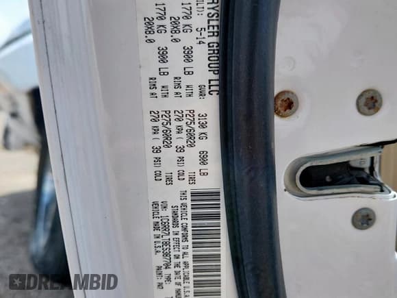 ✅ 2014 Ram 1500 Lone Star • VIN: 1C6RR7LT8ES387704 • Lot: 64580445. Listed on Copart with 142,747 mi. Free auction sales archive from the USA and detailed vehicle history report at DreamBid. Image 12.